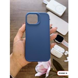 IPHONE 15 RENK ATMAYAN KEEP SİLİKON KILIF - LACIVERT
