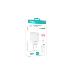 MT1313 18W QC 3.0 HIZLI LİGHTNİNG USB EV ŞARJ CİHAZI 10/200