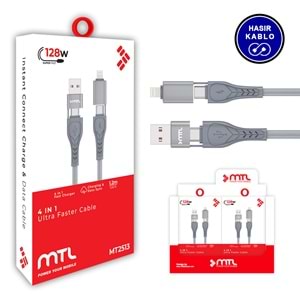 MT2513 128W 4 IN 1 ŞARJ DATA KABLO /10/200