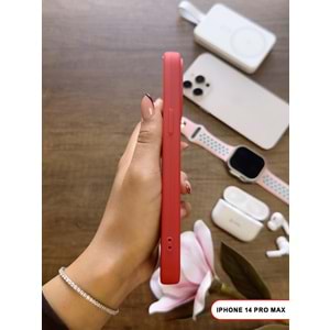 IPHONE 14 PRO MAX RENK ATMAYAN KEEP SİLİKON KILIF - KIRMIZI