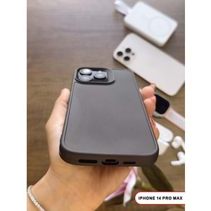 IPHONE 14 PRO MAX RENK ATMAYAN KEEP SİLİKON KILIF - SIYAH