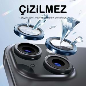 IPHONE 13 / IPHONE 13 MİNİ SAFİR LENS KORUMA - BLUE