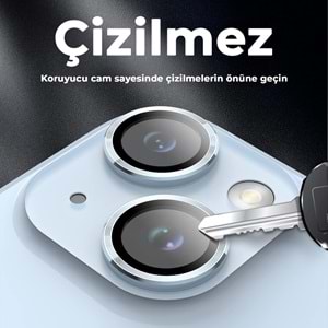 IPHONE 14 / IPHONE 14 PLUS SAFİR LENS KORUMA - BLUE