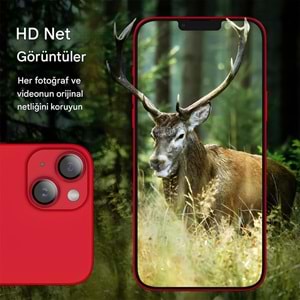 IPHONE 14 / IPHONE 14 PLUS SAFİR LENS KORUMA - RED