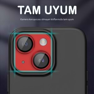 IPHONE 14 / IPHONE 14 PLUS SAFİR LENS KORUMA - RED