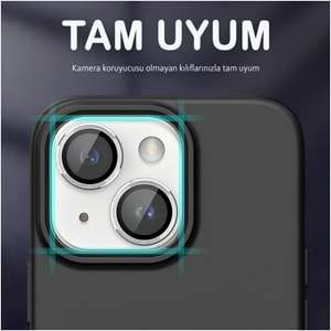 IPHONE 14 / IPHONE 14 PLUS SAFİR LENS KORUMA - SILVER