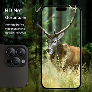 IPHONE 14 PRO / IPHONE 14 PRO MAX SAFİR LENS KORUMA - BLACK