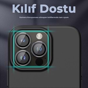 IPHONE 14 PRO / IPHONE 14 PRO MAX SAFİR LENS KORUMA - BLACK