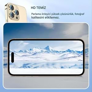 IPHONE 14 PRO / IPHONE 14 PRO MAX SAFİR LENS KORUMA - GOLD