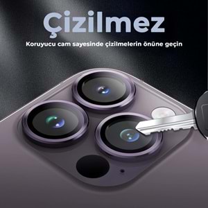 IPHONE 14 PRO / IPHONE 14 PRO MAX SAFİR LENS KORUMA - PURPLE