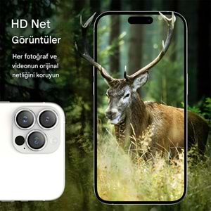 IPHONE 14 PRO / IPHONE 14 PRO MAX SAFİR LENS KORUMA - SILVER