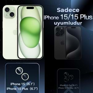 IPHONE 15 / IPHONE 15 PLUS SAFİR LENS KORUMA - GREEN