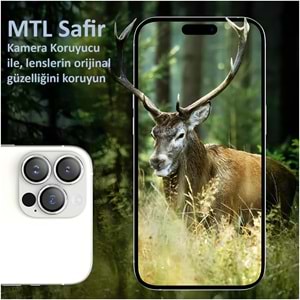 IPHONE 15 PRO / IPHONE 15 PRO MAX SAFİR LENS KORUMA - SILVER TİTANİUM