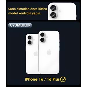 IPHONE 16 / IPHONE 16 PLUS SAFİR LENS KORUMA - BLUE