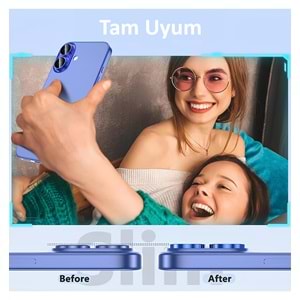 IPHONE 16 / IPHONE 16 PLUS SAFİR LENS KORUMA - BLUE