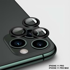 IPHONE 11 PRO / IPHONE 11 PRO MAX SAFİR LENS KORUMA - BLACK