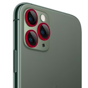 IPHONE 11 PRO / IPHONE 11 PRO MAX SAFİR LENS KORUMA - RED