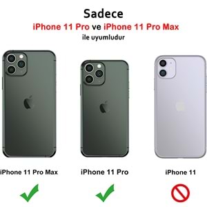 IPHONE 11 PRO / IPHONE 11 PRO MAX SAFİR LENS KORUMA - RED
