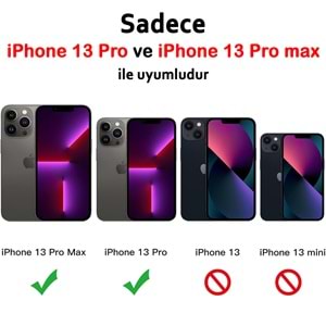 IPHONE 13 PRO / IPHONE 13 PRO MAX SAFİR LENS KORUMA - BLACK