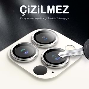 IPHONE 13 PRO / IPHONE 13 PRO MAX SAFİR LENS KORUMA - SILVER