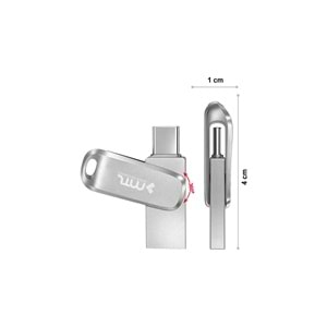 MT832 64 GB 3.0 HYPER TYPE-C TO USB METAL DÖNÜŞTÜRÜCÜ FLASH BELLEK /20