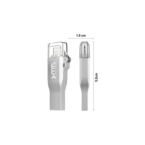 MT843 128 GB 3.0 HYPER LİGHTNİNG TO USB METAL DÖNÜŞTÜRÜCÜ FLASH BELLEK /20