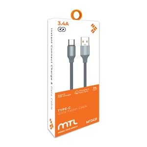 MT2431 3.4A TYPE-C USB ŞARJ DATA KABLO