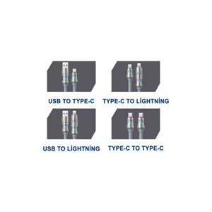 MT2514 205W 4İN1 LED IŞIKLI ŞARJ DATA KABLO 10/200