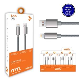 MT2032 3.4A LİGHTNİNG USB ŞARJ DATA KABLO 30/300