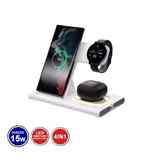 MTL A80 MASA ÜSTÜ 4İN1 15 WATT WİRELESS ŞARJ STANDI /10/50
