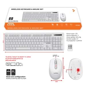 MT8520 WİRELESS KLAVYE & MOUSE SET /22