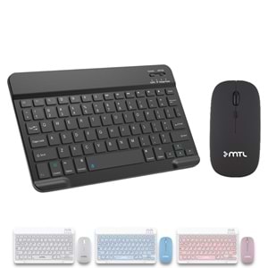 MT8530 BLUETOOTH MİNİ TABLET / PC / TV UYUMLU ŞARJLI KLAVYE MOUSE SET /50