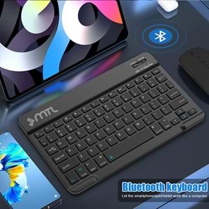 MT8530 BLUETOOTH MİNİ TABLET / PC / TV UYUMLU ŞARJLI KLAVYE MOUSE SET /50