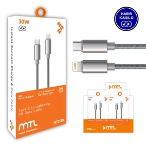 MT2120 60W LİGHTNİNG TO TYPE-C PD ŞARJ DATA KABLO 10/200