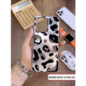 XİAOMİ REDMİ NOTE 12 PRO 5G LEOPAR DESENLİ LEO SİLİKON KILIF