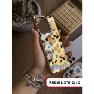 XİAOMİ REDMİ NOTE 13 4G LEOPAR DESENLİ LEO SİLİKON KILIF