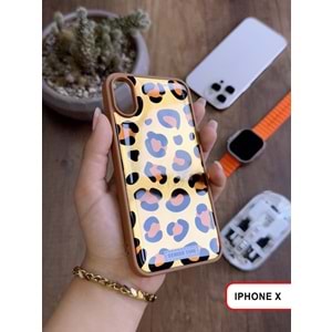 IPHONE X LEOPAR DESENLİ LEO SİLİKON KILIF
