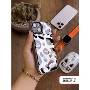 IPHONE 13/14 LEOPAR DESENLİ LEO SİLİKON KILIF