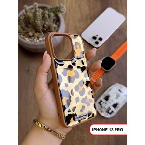 IPHONE 13 PRO LEOPAR DESENLİ LEO SİLİKON KILIF