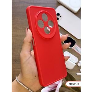 XİAOMİ REDMİ 14C RENK ATMAYAN KEEP SİLİKON KILIF - KIRMIZI
