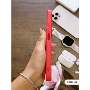 XİAOMİ REDMİ 14C RENK ATMAYAN KEEP SİLİKON KILIF - KIRMIZI