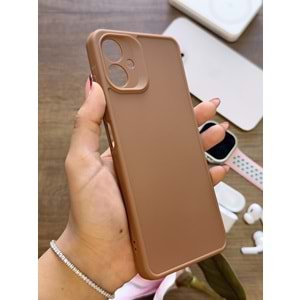 SAMSUNG A06 RENK ATMAYAN KEEP SİLİKON KILIF - KAHVERENGİ