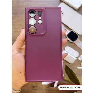 SAMSUNG S23 ULTRA RENK ATMAYAN KEEP SİLİKON KILIF - MOR