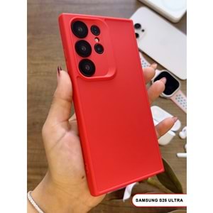 SAMSUNG S25 ULTRA RENK ATMAYAN KEEP SİLİKON KILIF - KIRMIZI
