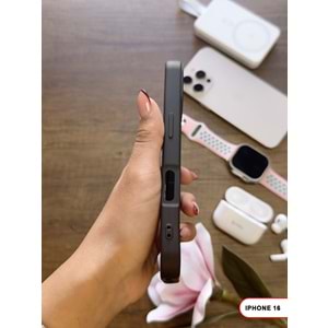 IPHONE 16 RENK ATMAYAN KEEP SİLİKON KILIF - SIYAH
