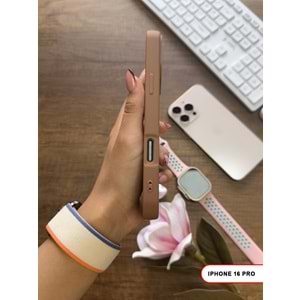 IPHONE 16 PRO RENK ATMAYAN KEEP SİLİKON KILIF - KAHVERENGİ