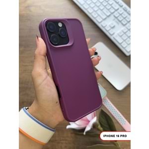 IPHONE 16 PRO RENK ATMAYAN KEEP SİLİKON KILIF - MOR