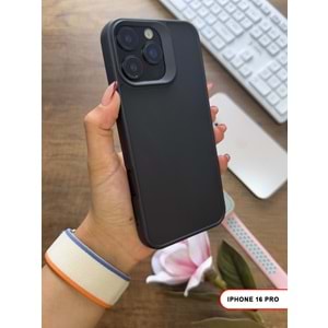 IPHONE 16 PRO RENK ATMAYAN KEEP SİLİKON KILIF - SIYAH