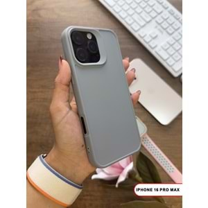 IPHONE 16 PRO MAX RENK ATMAYAN KEEP SİLİKON KILIF - GRI