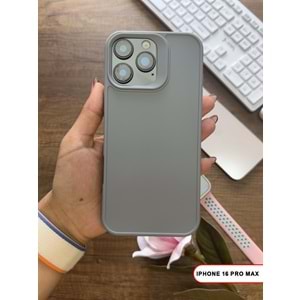 IPHONE 16 PRO MAX RENK ATMAYAN KEEP SİLİKON KILIF - GRI